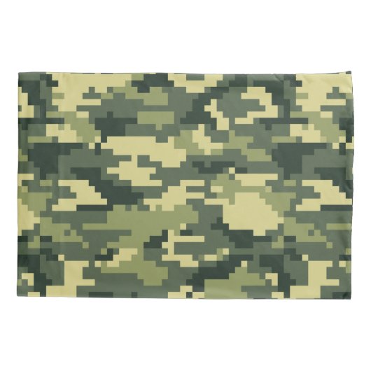 8 Bit-Pixel-Digital-Waldtarnung/-Camouflage Kissenbezug (Rückseite)