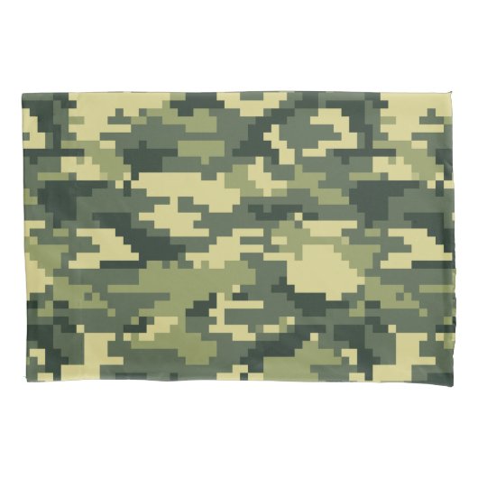 8 Bit-Pixel-Digital-Waldtarnung/-Camouflage Kissenbezug (Vorderseite)