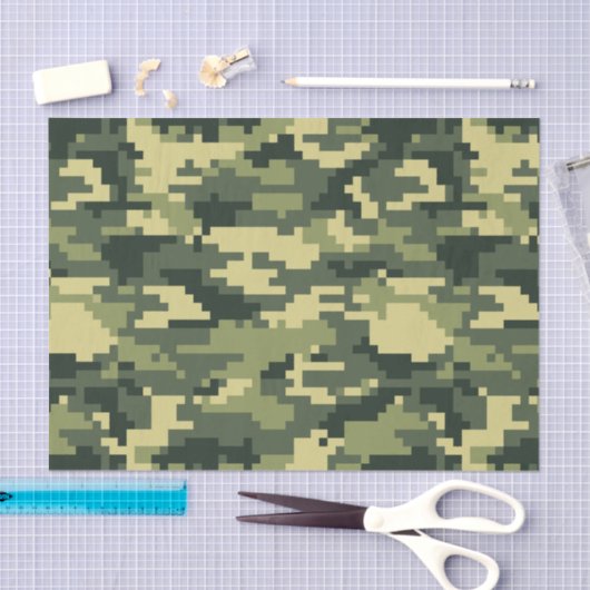 8 Bit-Pixel-Digital-Waldtarnung/-Camouflage Seidenpapier (Handwerk)