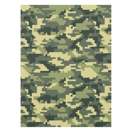 8 Bit-Pixel-Digital-Waldtarnung/-Camouflage Tischdecke (Vorderseite)