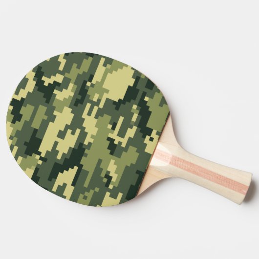 8 Bit-Pixel-Digital-Waldtarnung/-Camouflage Tischtennis Schläger (Seitenansicht)