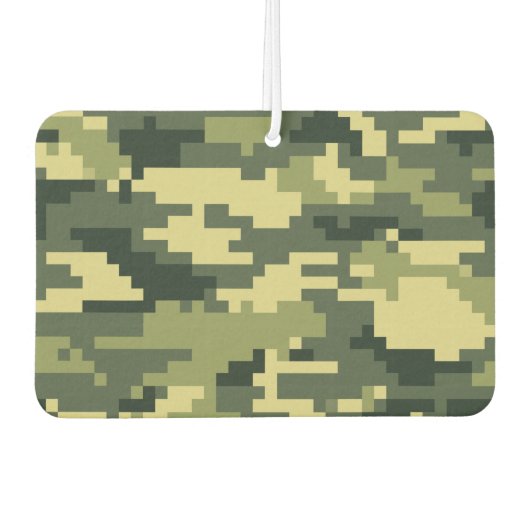 8 Bit Pixel Digital Woodland Camouflage / Camoufla Autolufterfrischer (Vorderseite)