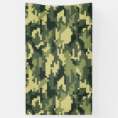 8 Bit Pixel Digital Woodland Camouflage / Camoufla Banner (Vertikal)