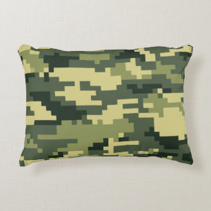 8 Bit Pixel Digital Woodland Camouflage / Camoufla Dekokissen