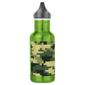 8 Bit Pixel Digital Woodland Camouflage / Camoufla Edelstahlflasche (Links)