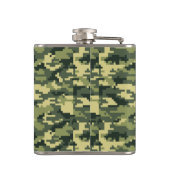 8 Bit Pixel Digital Woodland Camouflage / Camoufla Flachmann (Rückseite)