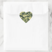 8 Bit Pixel Digital Woodland Camouflage / Camoufla Herz-Aufkleber (Tasche)