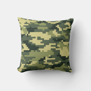 8 Bit Pixel Digital Woodland Camouflage / Camoufla Kissen