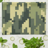 8 Bit Pixel Digital Woodland Camouflage / Camoufla Küchentuch (Gefaltet)