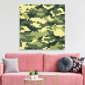 8 Bit Pixel Digital Woodland Camouflage / Camoufla Leinwanddruck (Insitu (Wohnzimmer))