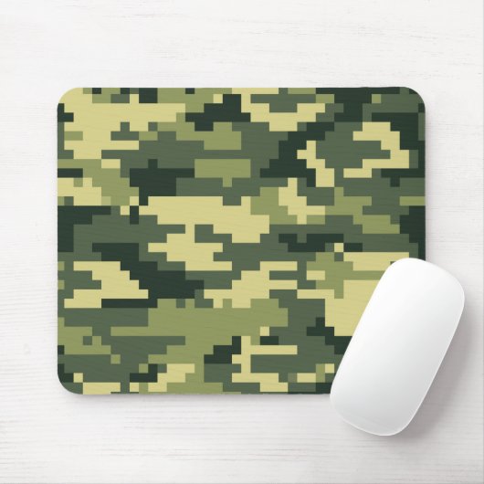 8 Bit Pixel Digital Woodland Camouflage / Camoufla Mousepad (Mit Mouse)