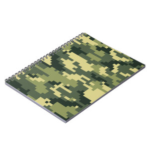 8 Bit Pixel Digital Woodland Camouflage / Camoufla Notizblock