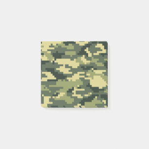 8 Bit Pixel Digital Woodland Camouflage / Camoufla Post-it Klebezettel