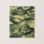 8 Bit Pixel Digital Woodland Camouflage / Camoufla Puzzle (Vertikal)