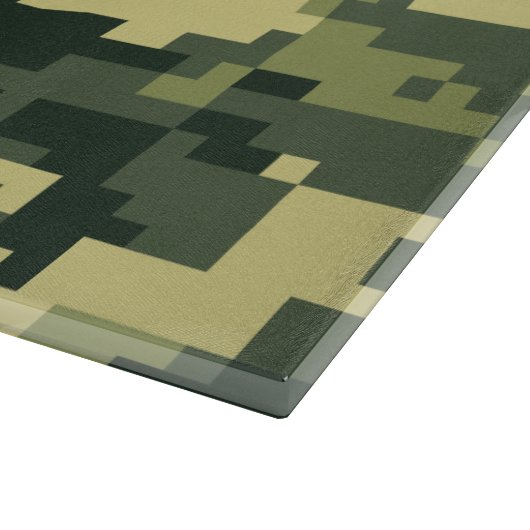8 Bit Pixel Digital Woodland Camouflage / Camoufla Schneidebrett (Ecke)