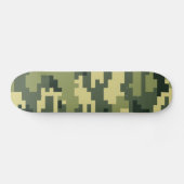 8 Bit Pixel Digital Woodland Camouflage / Camoufla Skateboard (Horizontal)