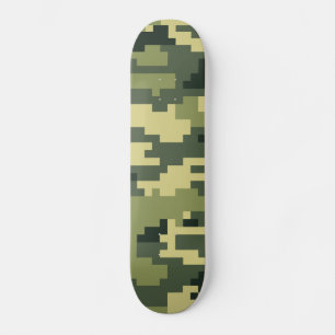 8 Bit Pixel Digital Woodland Camouflage / Camoufla Skateboard
