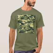 8 Bit Pixel Digital Woodland Camouflage / Camoufla T-Shirt (Vorderseite)