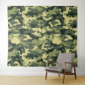 8 Bit Pixel Digital Woodland Camouflage / Camoufla Wandteppich (Beispiel (Horizontal))