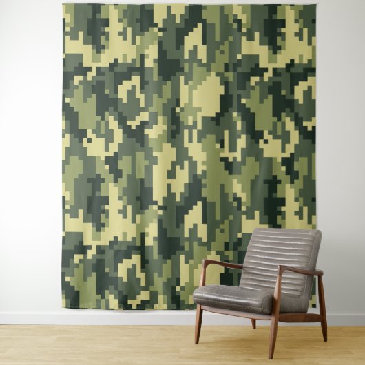 8 Bit Pixel Digital Woodland Camouflage / Camoufla Wandteppich (Beispiel)