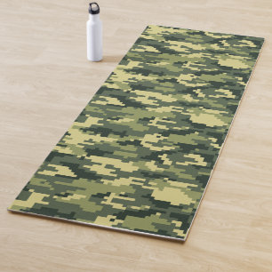8 Bit Pixel Digital Woodland Camouflage / Camoufla Yogamatte