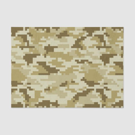 8 Bit Pixel Digital Wüste Camouflage / Camouflage Seidenpapier (Vorderseite)