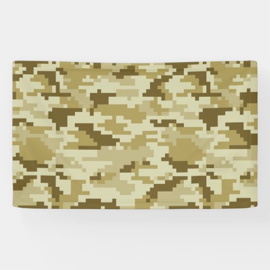 8 Bit-Pixel-Digital-Wüsten-Tarnung/Camouflage Banner (Horizontal)