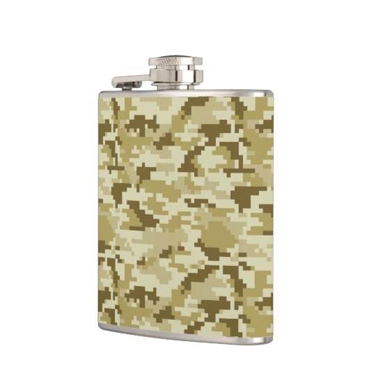 8 Bit-Pixel-Digital-Wüsten-Tarnung/Camouflage Flachmann (Links)