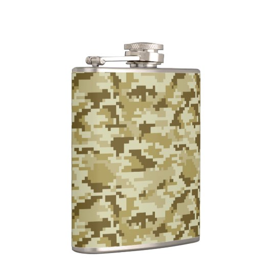 8 Bit-Pixel-Digital-Wüsten-Tarnung/Camouflage Flachmann (Rechts)