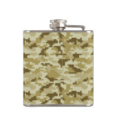 8 Bit-Pixel-Digital-Wüsten-Tarnung/Camouflage Flachmann (Rückseite)