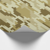 8 Bit-Pixel-Digital-Wüsten-Tarnung/Camouflage Geschenkpapier (Ecke)