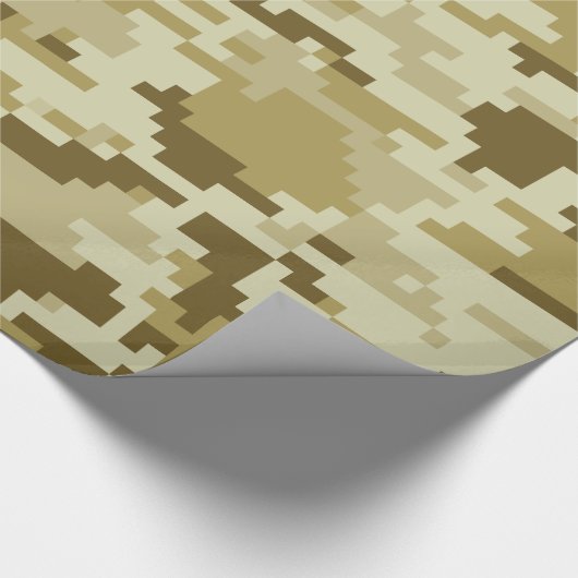 8 Bit-Pixel-Digital-Wüsten-Tarnung/Camouflage Geschenkpapier (Ecke)