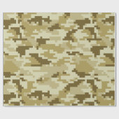 8 Bit-Pixel-Digital-Wüsten-Tarnung/Camouflage Geschenkpapier (Flach)