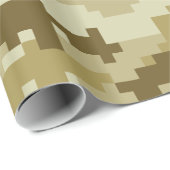 8 Bit-Pixel-Digital-Wüsten-Tarnung/Camouflage Geschenkpapier (Rolleneckpunkt)