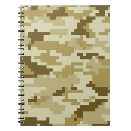 8 Bit-Pixel-Digital-Wüsten-Tarnung/Camouflage Notizblock (Vorderseite)