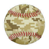 8 Bit Pixel digitale Wüste Camouflage / Camouflage Baseball (Rückseite)
