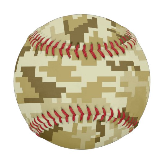 8 Bit Pixel digitale Wüste Camouflage / Camouflage Baseball (Rückseite)