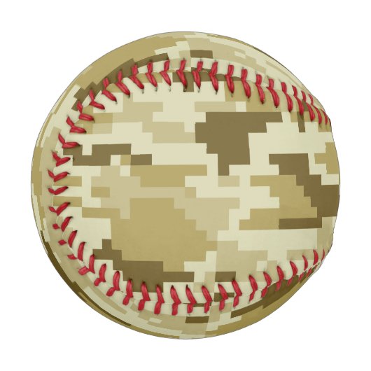 8 Bit Pixel digitale Wüste Camouflage / Camouflage Baseball (Vorderseite Links)