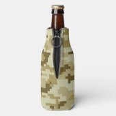 8 Bit Pixel digitale Wüste Camouflage / Camouflage Flaschenkühler (Flasche Rückseite)