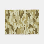 8 Bit Pixel digitale Wüste Camouflage / Camouflage Fleecedecke (Vorderseite (Horizontal))
