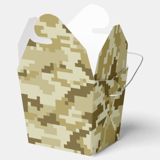 8 Bit Pixel digitale Wüste Camouflage / Camouflage Geschenkschachtel (Geöffnet)