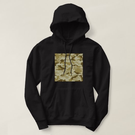 8 Bit Pixel digitale Wüste Camouflage / Camouflage Hoodie (Design vorne)
