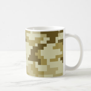 8 Bit Pixel digitale Wüste Camouflage / Camouflage Kaffeetasse