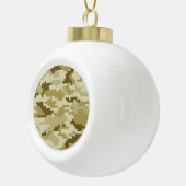 8 Bit Pixel digitale Wüste Camouflage / Camouflage Keramik Kugel-Ornament (Rechts)