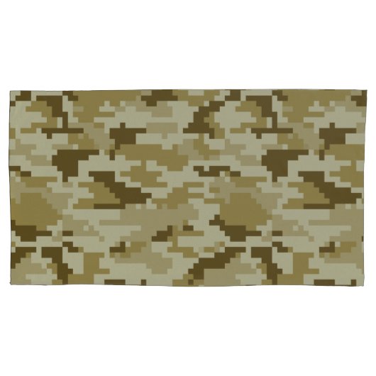 8 Bit Pixel digitale Wüste Camouflage / Camouflage Kissenbezug (Vorderseite-Links)
