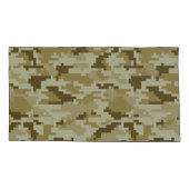 8 Bit Pixel digitale Wüste Camouflage / Camouflage Kissenbezug (Rückseite-Links)