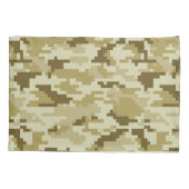 8 Bit Pixel digitale Wüste Camouflage / Camouflage Kissenbezug (Rückseite)