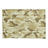 8 Bit Pixel digitale Wüste Camouflage / Camouflage Kissenbezug (Vorderseite)