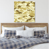 8 Bit Pixel digitale Wüste Camouflage / Camouflage Leinwanddruck (Insitu (Schlafzimmer))
