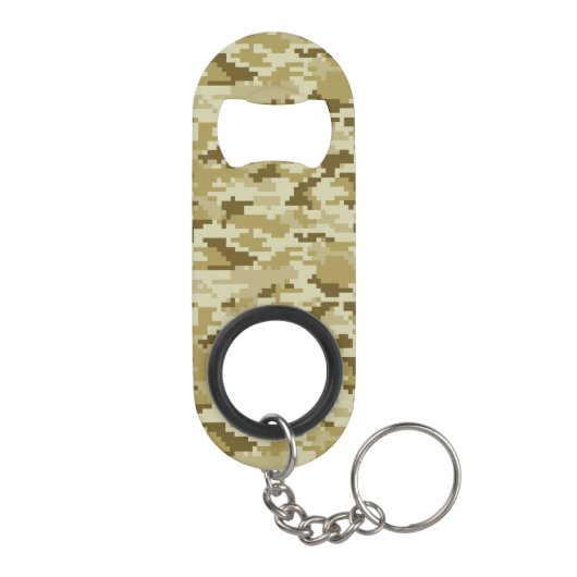 8 Bit Pixel digitale Wüste Camouflage / Camouflage Mini Flaschenöffner (Rückseite)